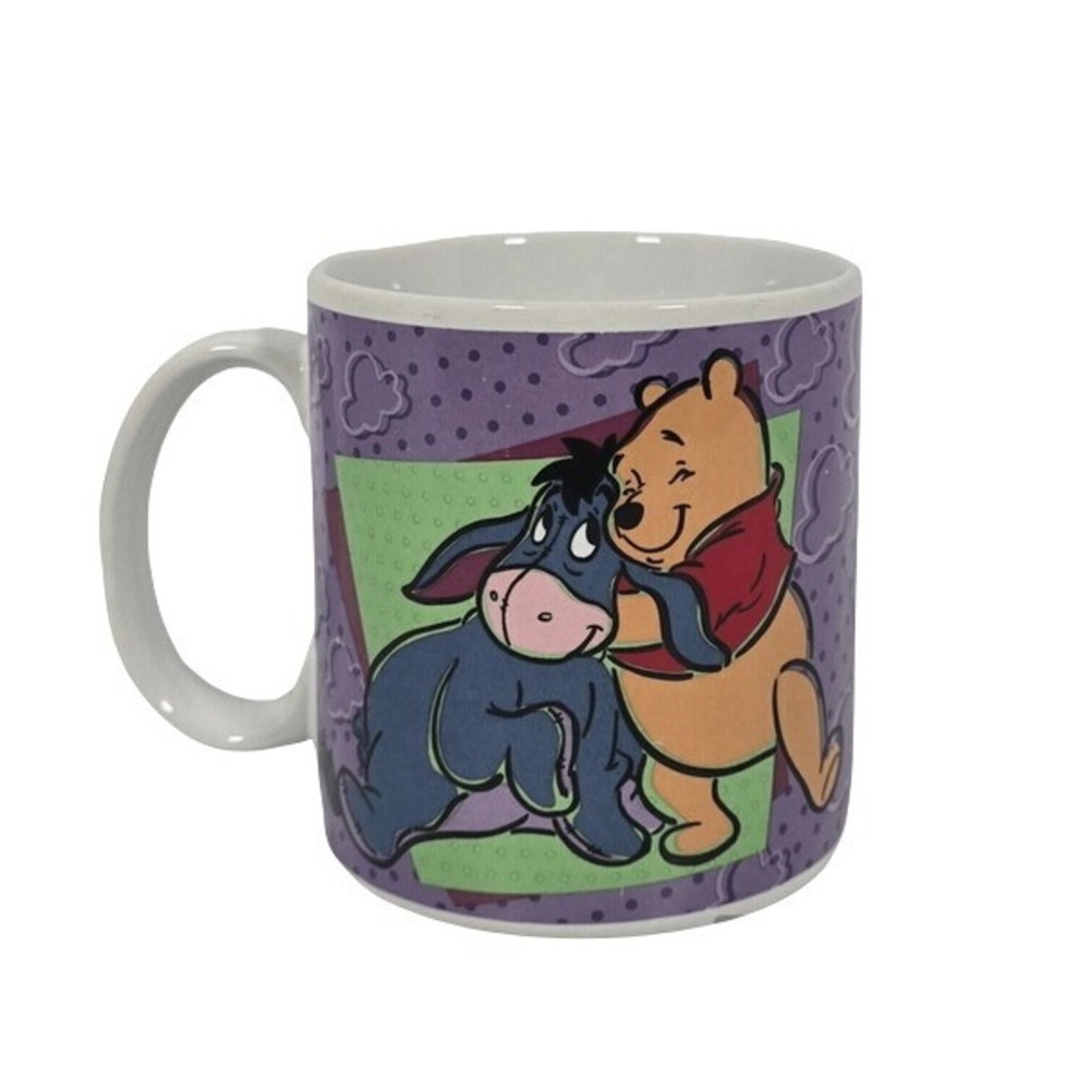 Disney Sakura Winnie the Pooh Eeyore Mug 1997 Purple Vintage Coffee Cup